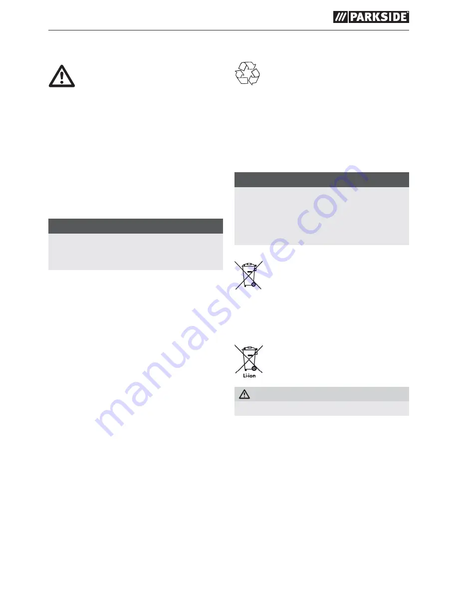 Parkside PABH 20-Li A1 Original Instructions Manual Download Page 12