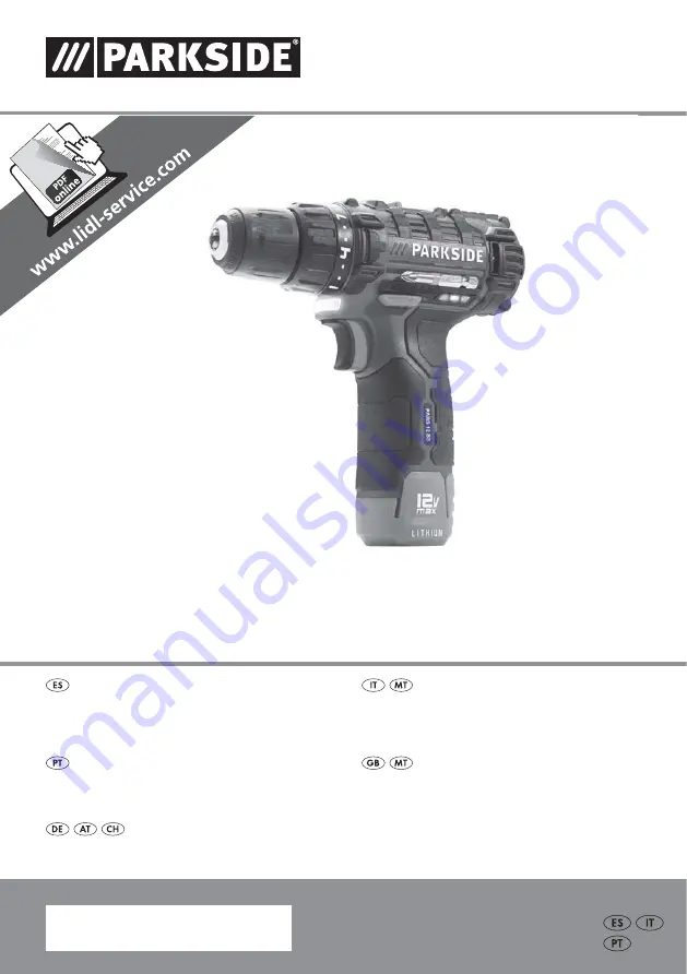 Parkside PABS 12 B3 Instructions Manual Download Page 1