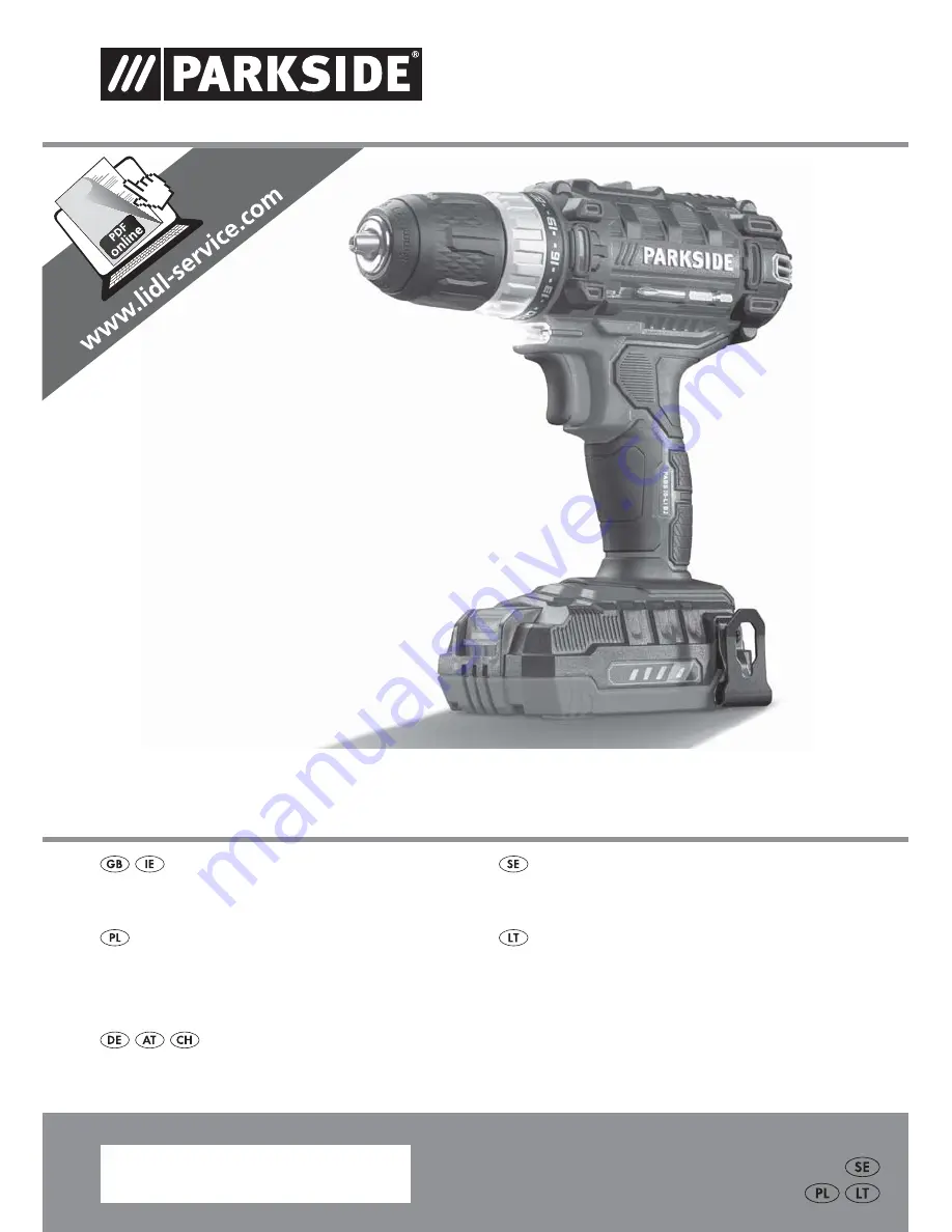 Parkside PABS 20-LI B2 Скачать руководство пользователя страница 1