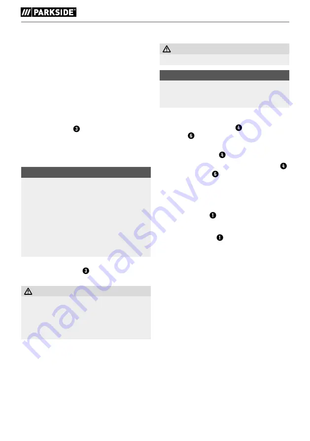 Parkside PDBS 1800 A1 Translation Of The Original Instructions Download Page 15