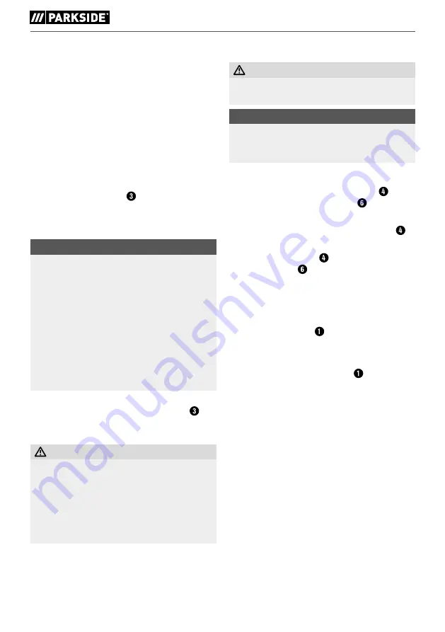 Parkside PDBS 1800 A1 Translation Of The Original Instructions Download Page 63