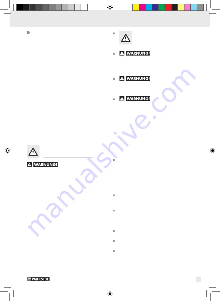 Parkside PDBS 2200 A1 Operation And Safety Notes Download Page 7