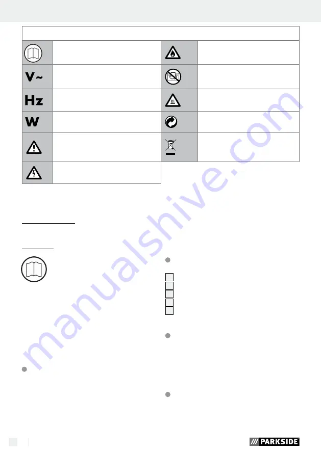 Parkside PHG 3000 D4 Operation And Safety Notes Translation Of The Original Instructions Download Page 22