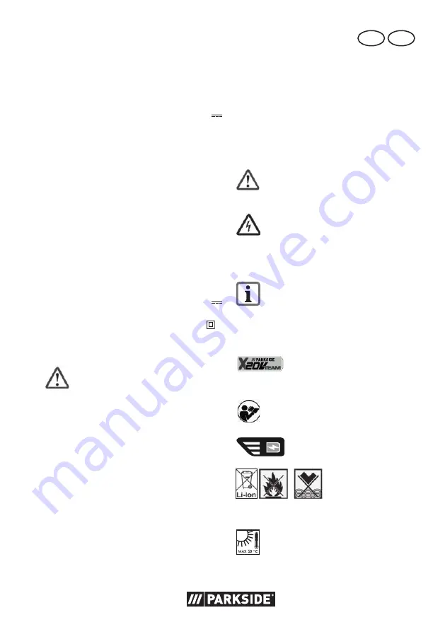Parkside PNTSA 20-Li B1 Скачать руководство пользователя страница 103