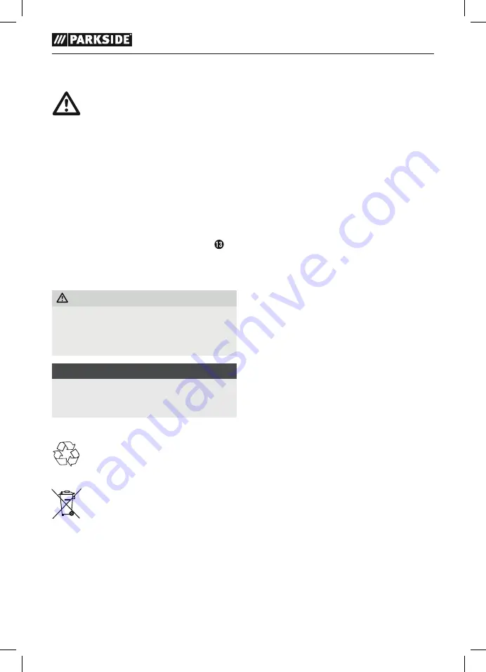 Parkside PSBM 1100 A Translation Of The Original Instructions Download Page 11