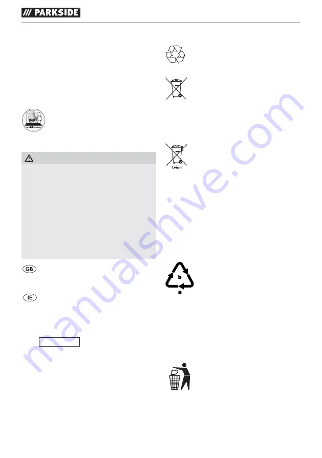 Parkside PSBSA 20-LI B2 Translation Of The Original Instructions Download Page 26