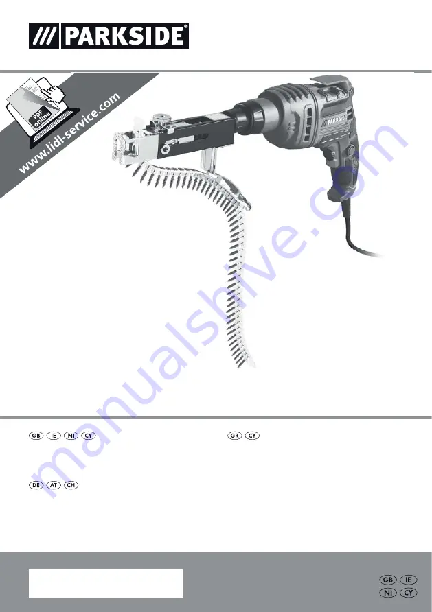 Parkside PTBS 520 A1 Translation Of The Original Instructions Download Page 1