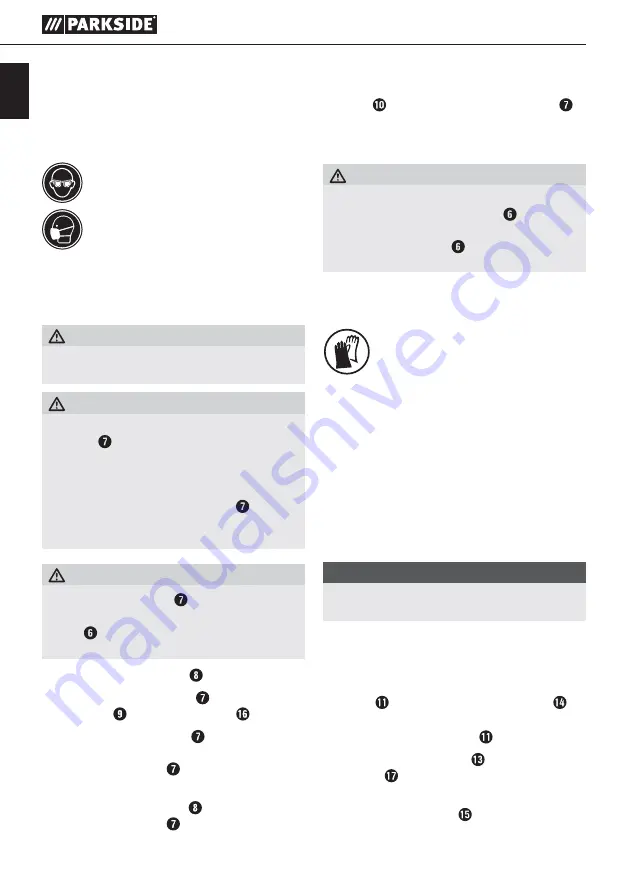 Parkside PWS 230 B2 Instructions Manual Download Page 14