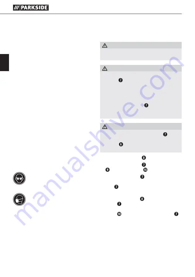 Parkside PWS 230 B2 Instructions Manual Download Page 40