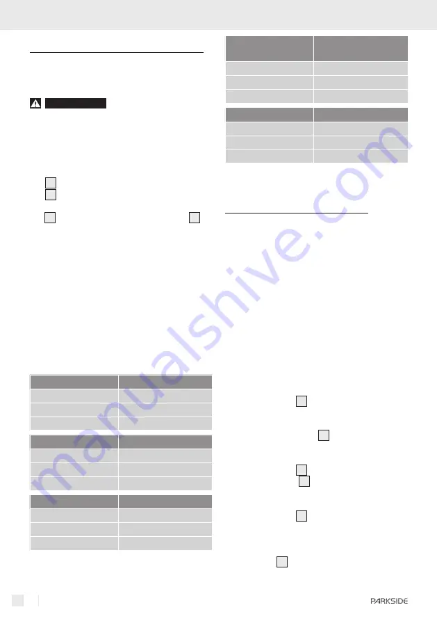 Parkside XQ 600 - MANUAL 2 Operation And Safety Notes Download Page 58