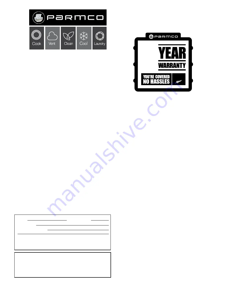 Parmco DD-700IB-IND Installation And Operating Instructions Manual Download Page 2