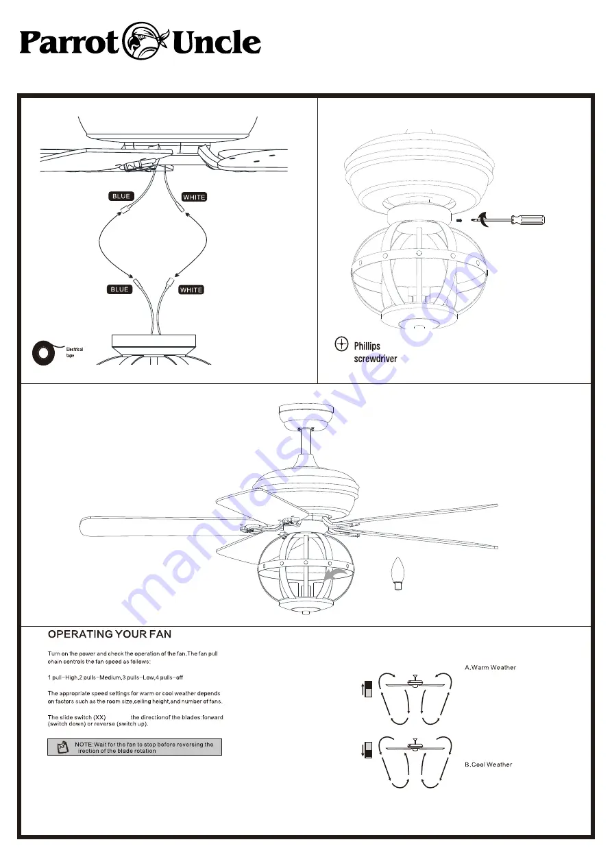 Parrot Uncle F6238110 Installation & Operating Instructions Manual Download Page 7