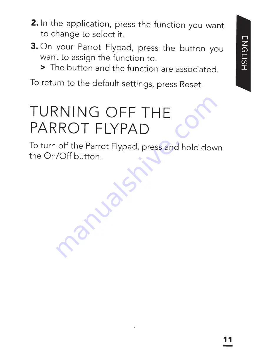 Parrot FLYPAD Quick Start Manual Download Page 11