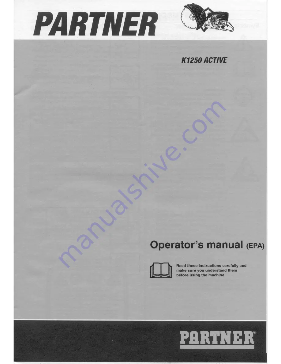 Partner K1250 Active Operator'S Manual Download Page 1