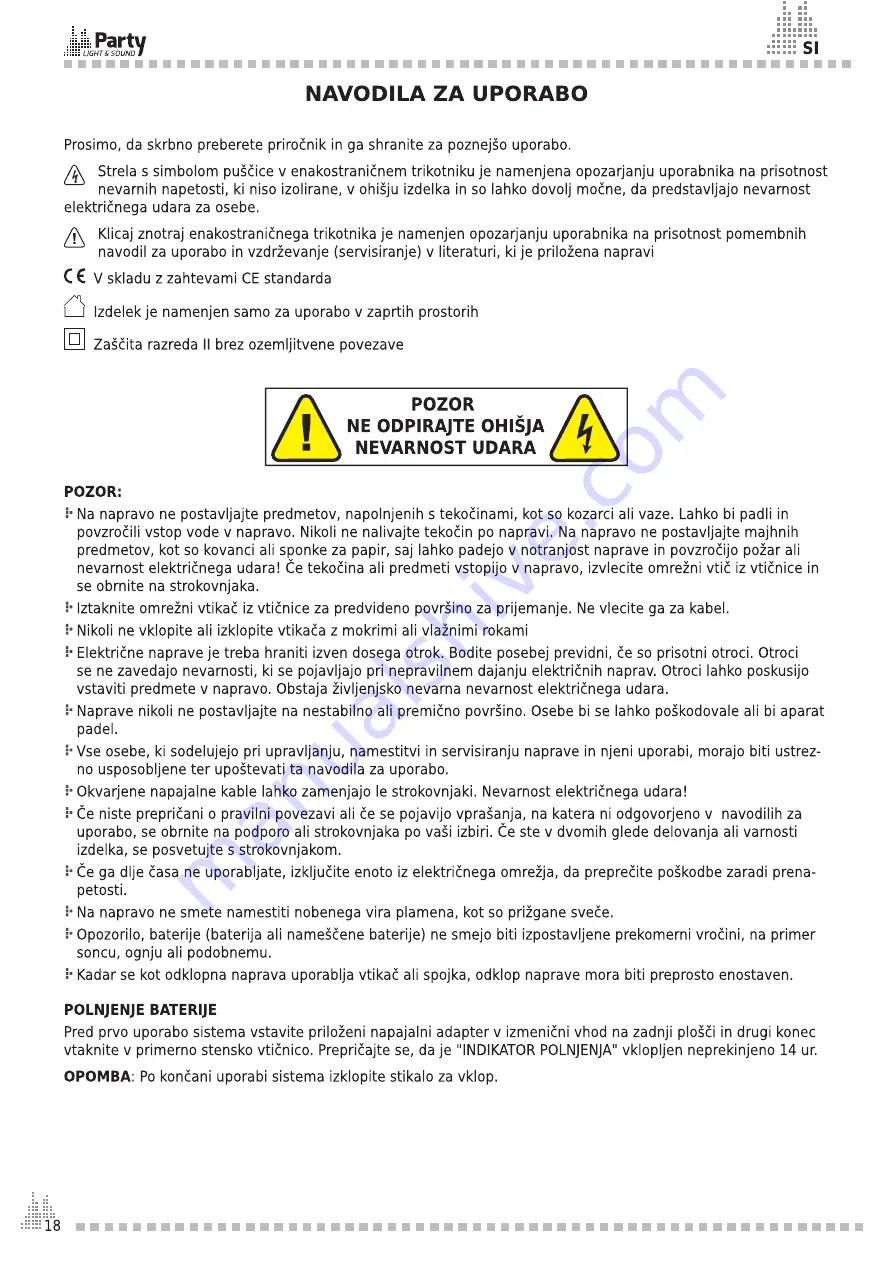 Party Light & Sound 17-2583PLS User Manual Download Page 18