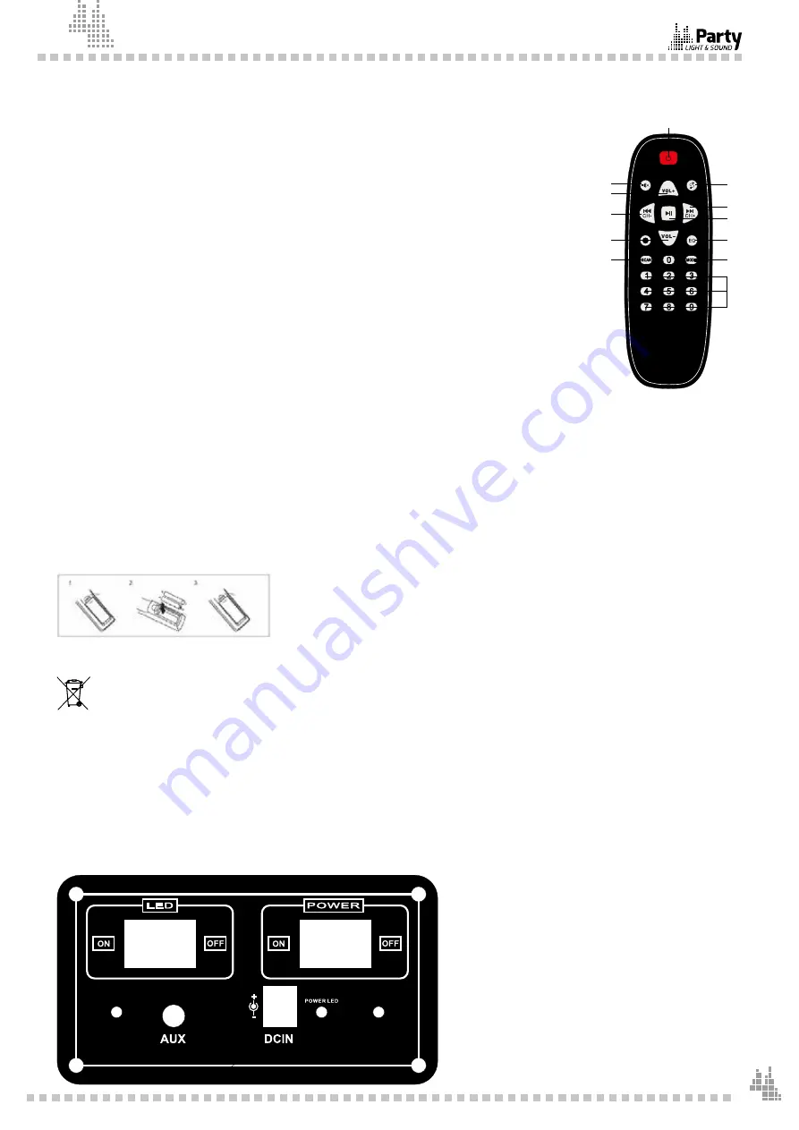 Party Light & Sound PARTY-FALCON User Manual Download Page 9