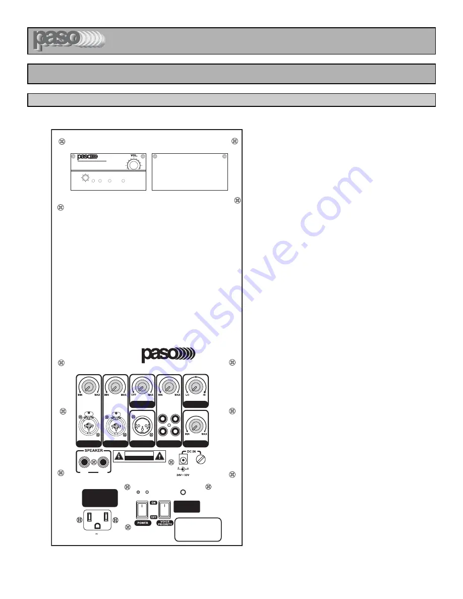 Paso Sound Products WPSS 100 Installation Manual And Operating Instructions Download Page 6