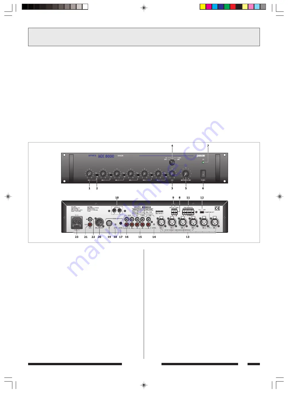 Paso 8000 Seris Instructions For Use Manual Download Page 3