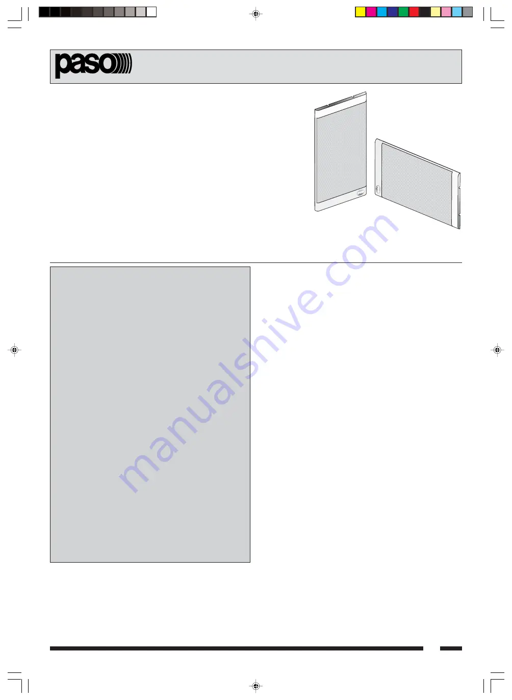 Paso C44/6-TB Instructions For Installation And Mounting Download Page 1