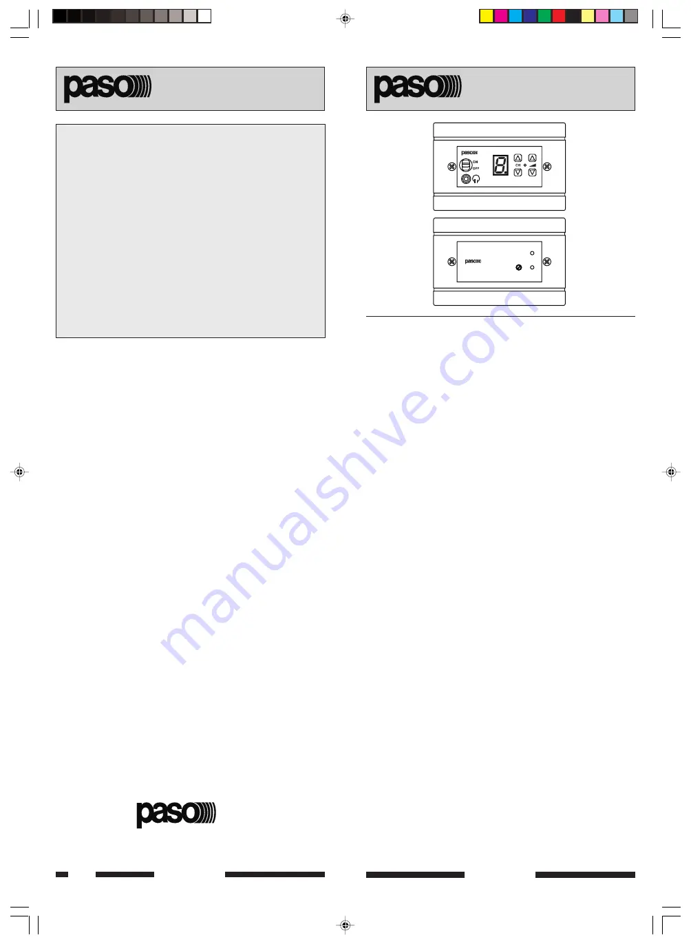 Paso SD200 SYSTEM Manual Download Page 1