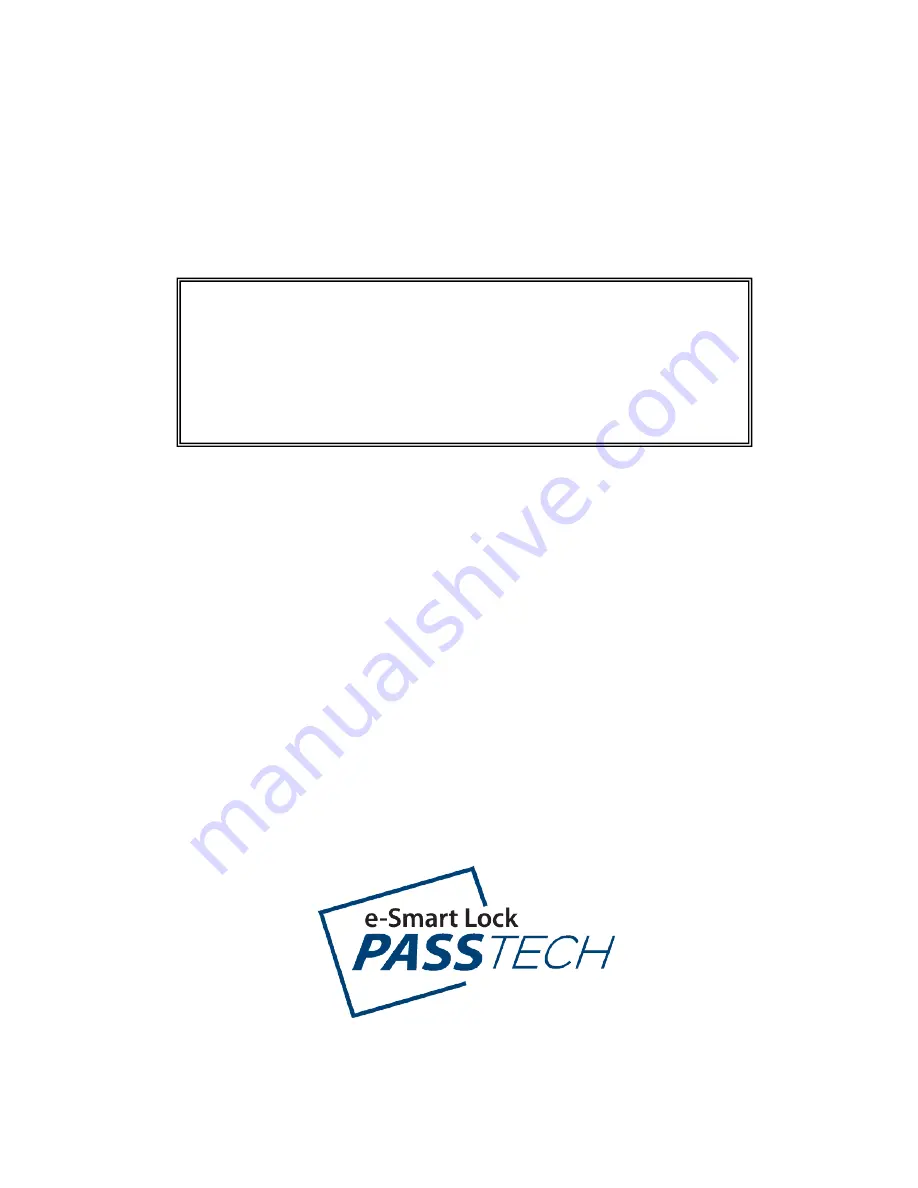 Passtech HP100 User Manual Download Page 1