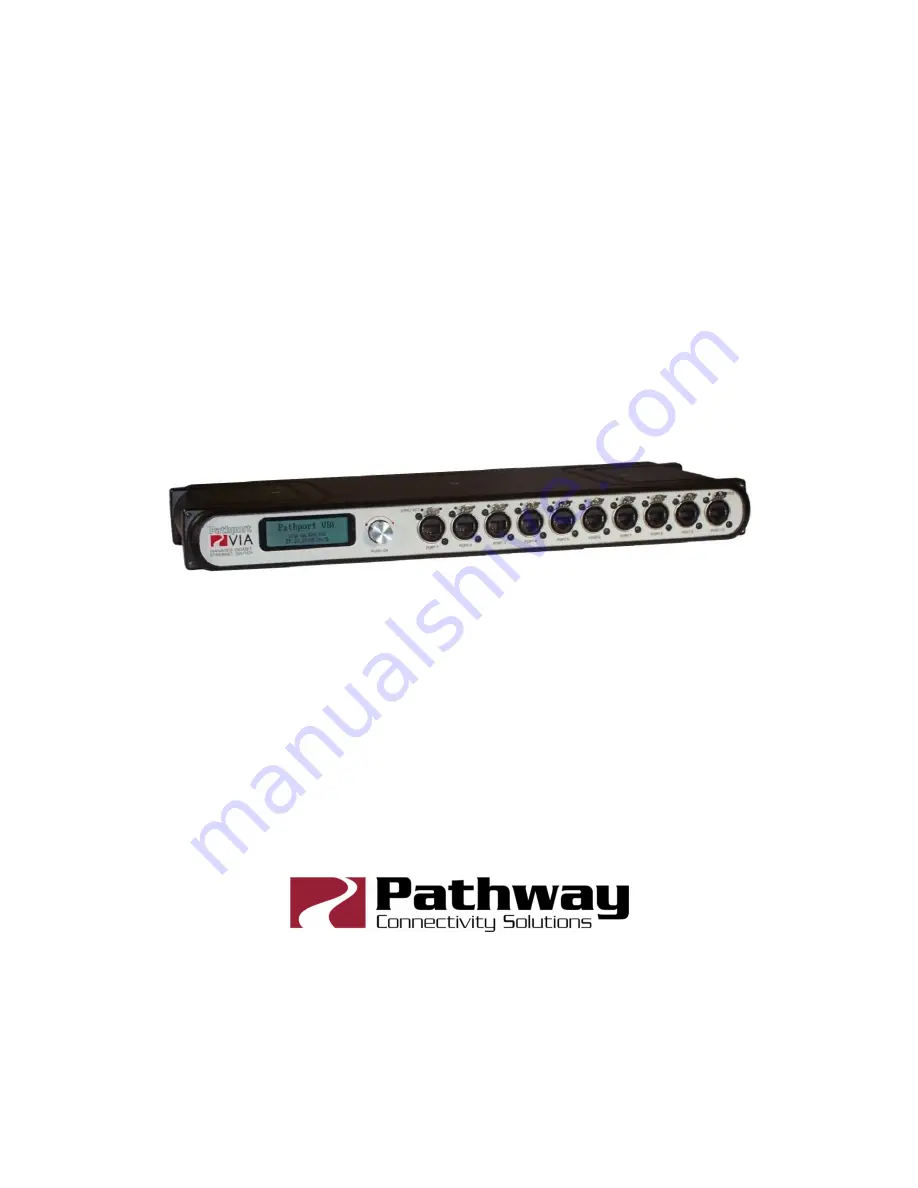 Pathway connectivity solutions Pathport VIA 6730 User Manual And Manual Download Page 1