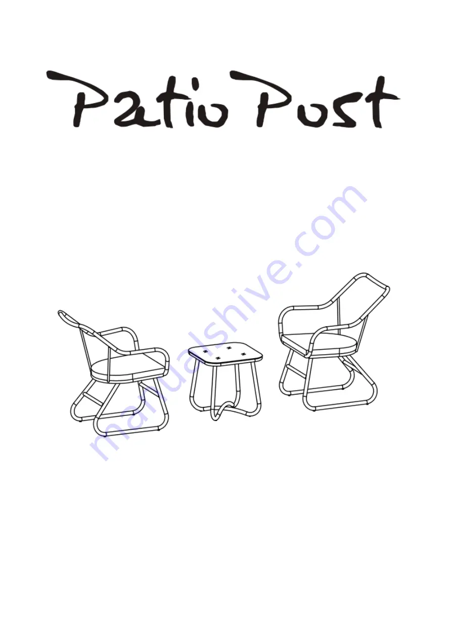 Patio Post CS63914 Assembly Instruction Manual Download Page 1