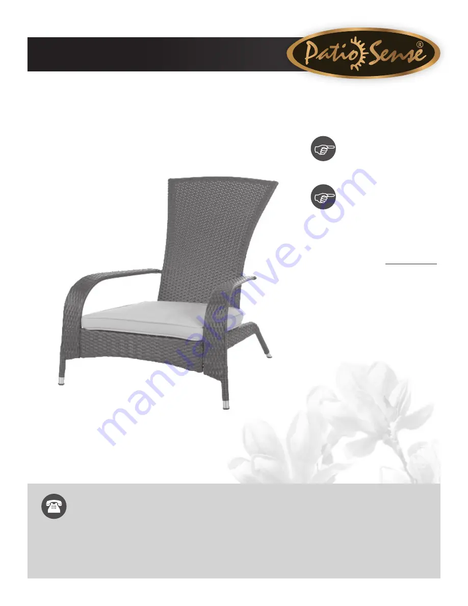 Patio Sense Brown Coconino Wicker Chair 61469 Скачать руководство пользователя страница 1