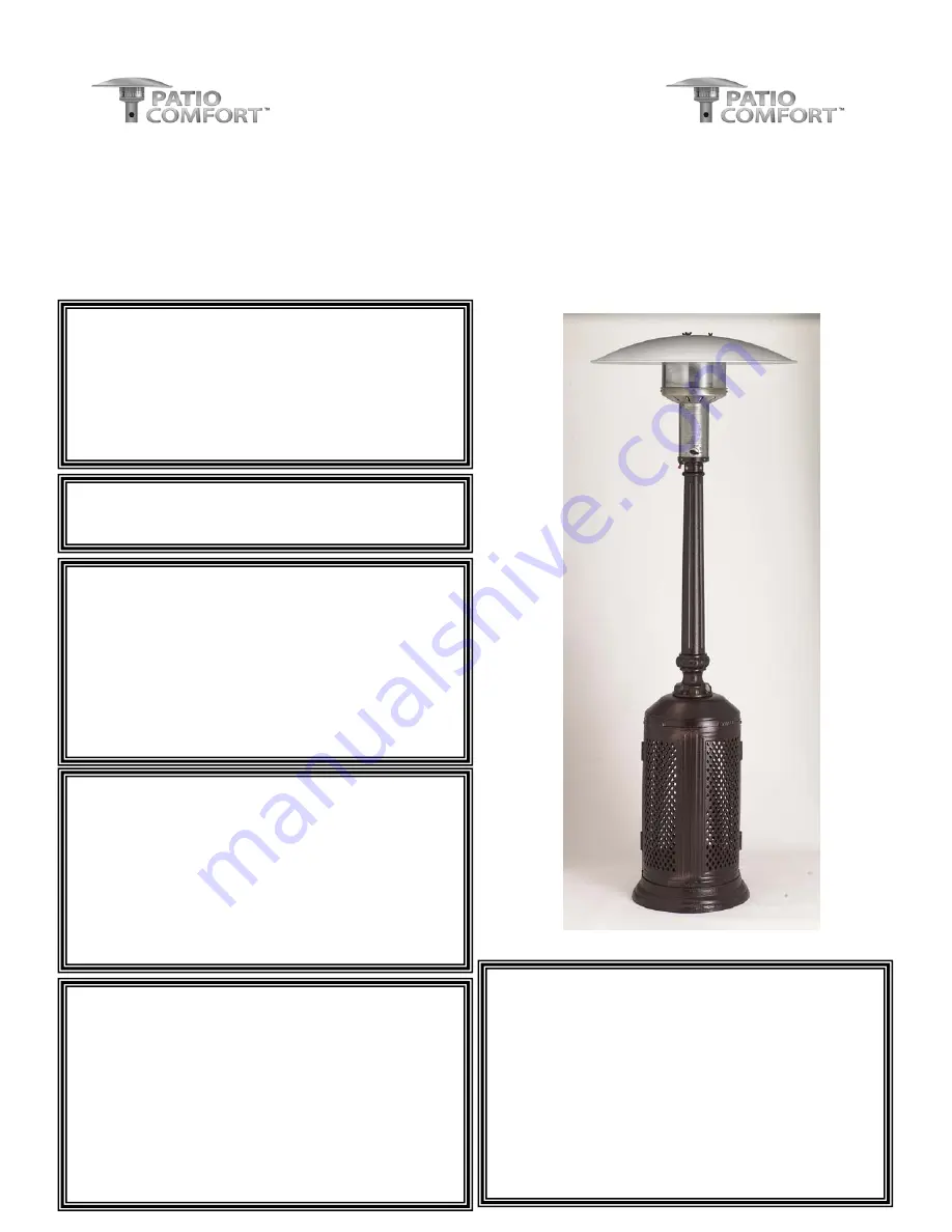 patio PC-02 CAB Assembly Instructions  Care, Use, And Safety Manual Download Page 1