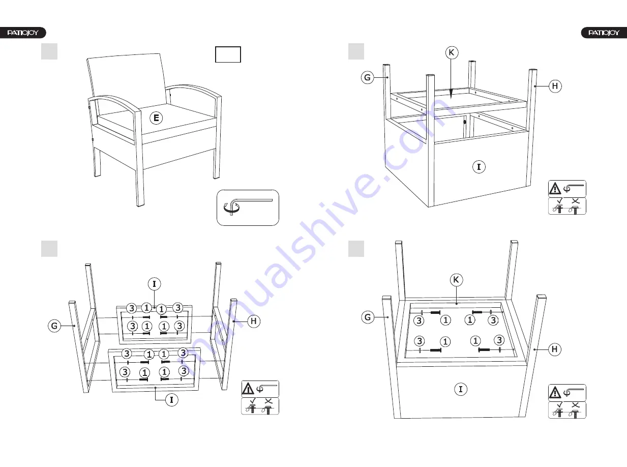 PATIOJOY HW63757 Manual Download Page 5