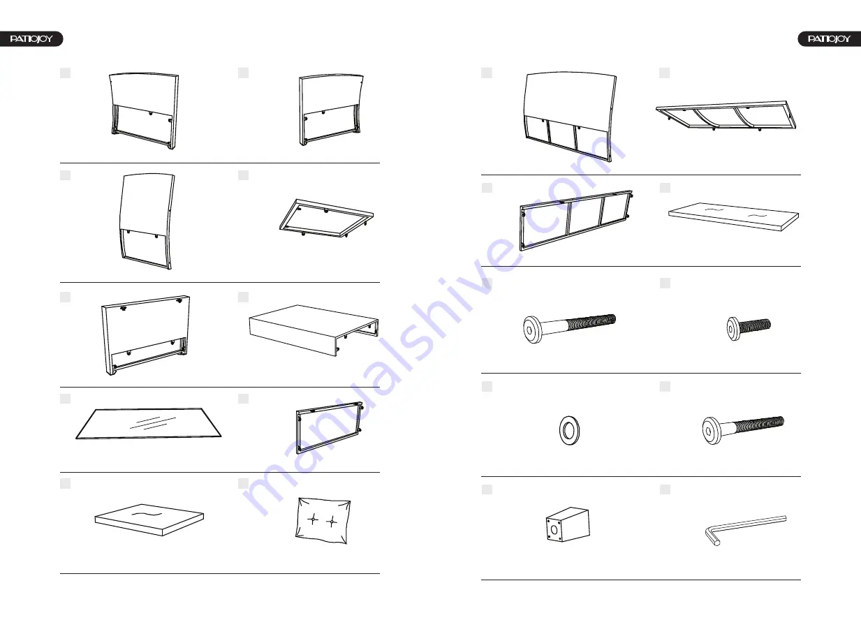 PATIOJOY HW66742 Assembly Instructions Manual Download Page 3