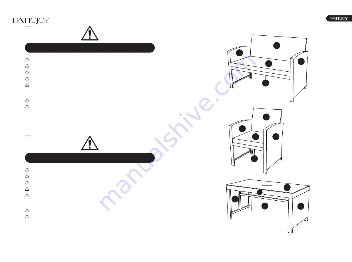 PATIOJOY HW68664 Скачать руководство пользователя страница 2