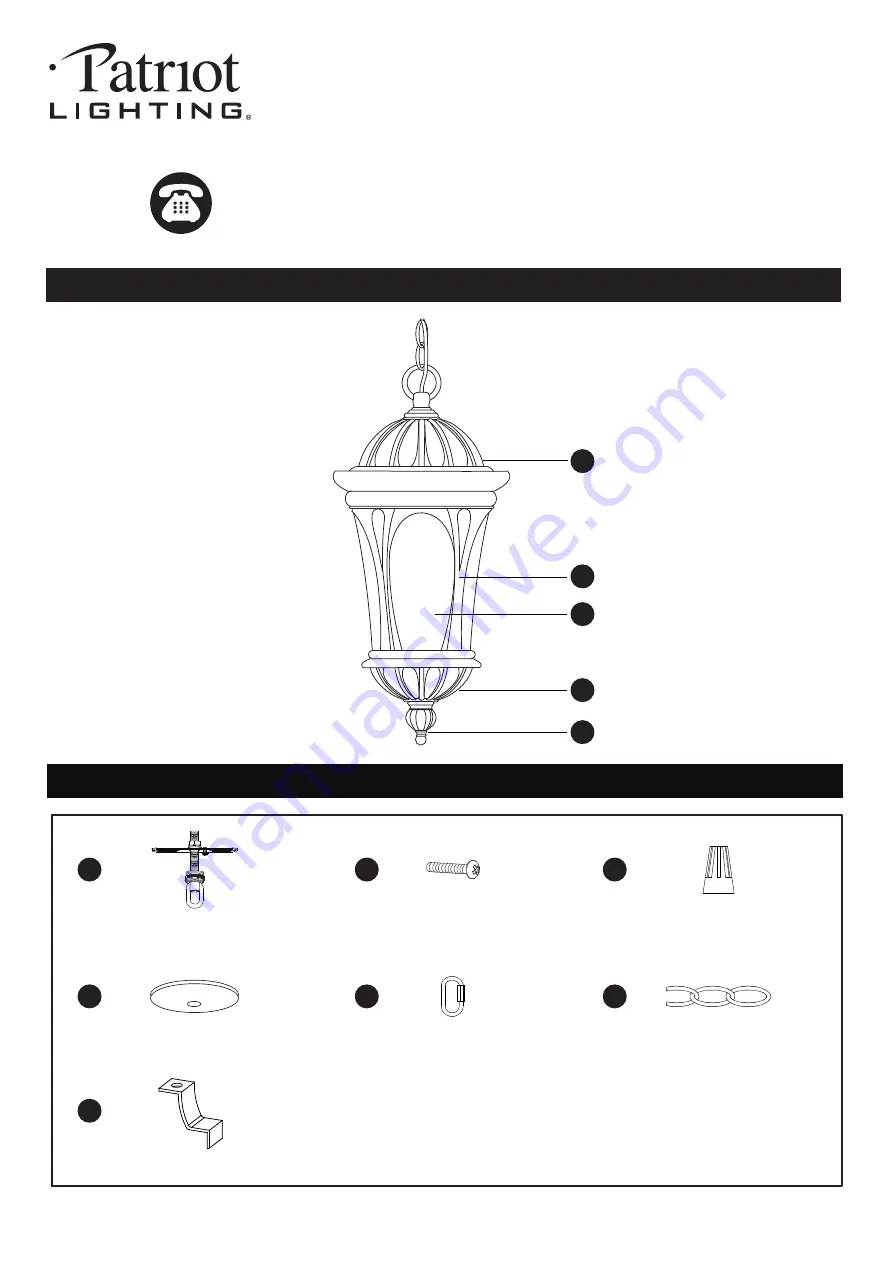 Patriot Lighting OD38996RBZ Скачать руководство пользователя страница 1