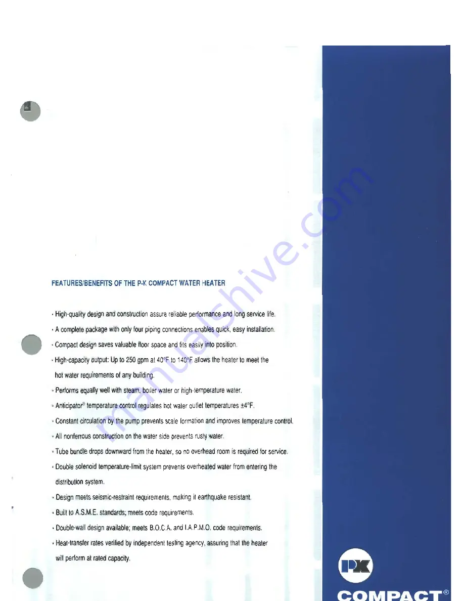 Patterson-Kelley Compact Water Heater Brochure Download Page 7