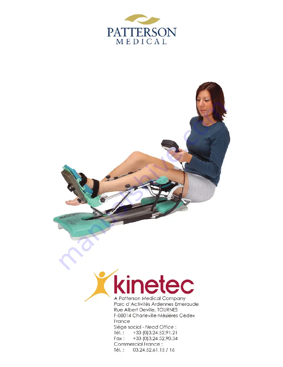 Patterson Medical Kinetec Spectra Essential Quick Start Manual Download Page 9