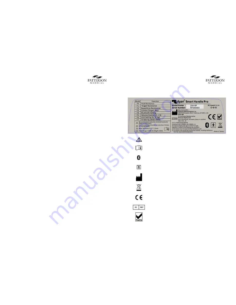 Patterson Medical ZSH-RP PRO Скачать руководство пользователя страница 16