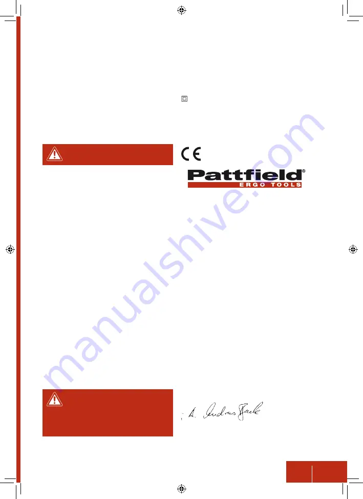 Pattfield Ergo Tools PA-2000HP Скачать руководство пользователя страница 15