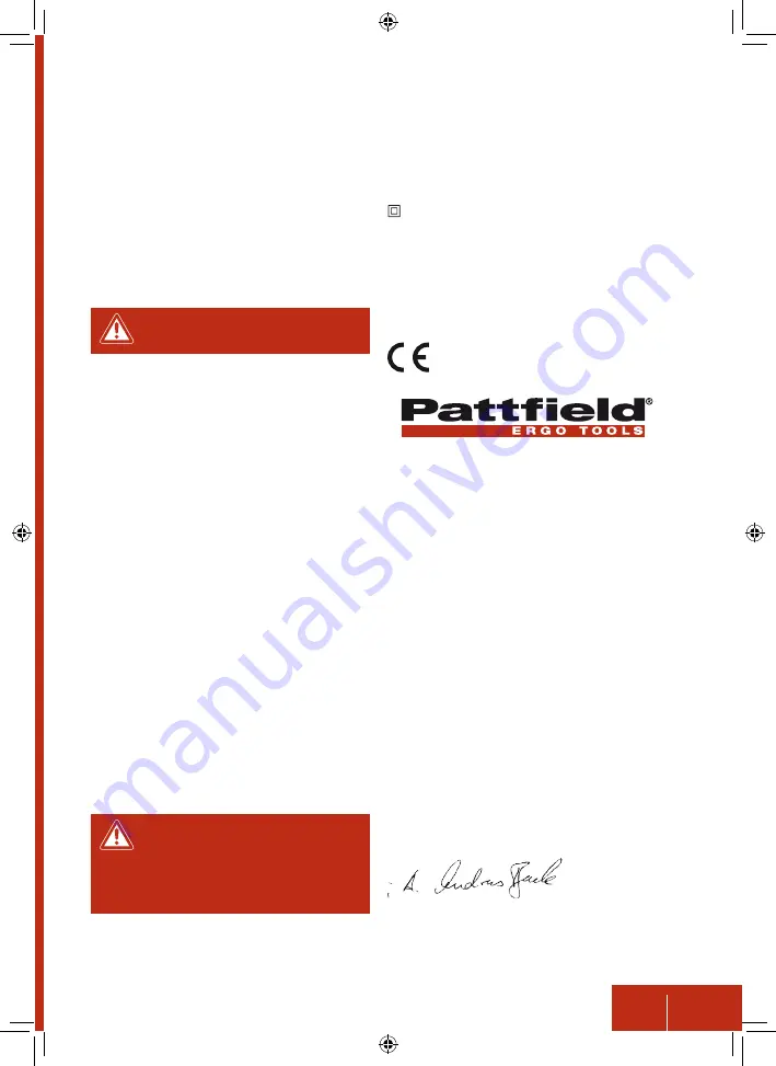 Pattfield Ergo Tools PA-2000HP Скачать руководство пользователя страница 39