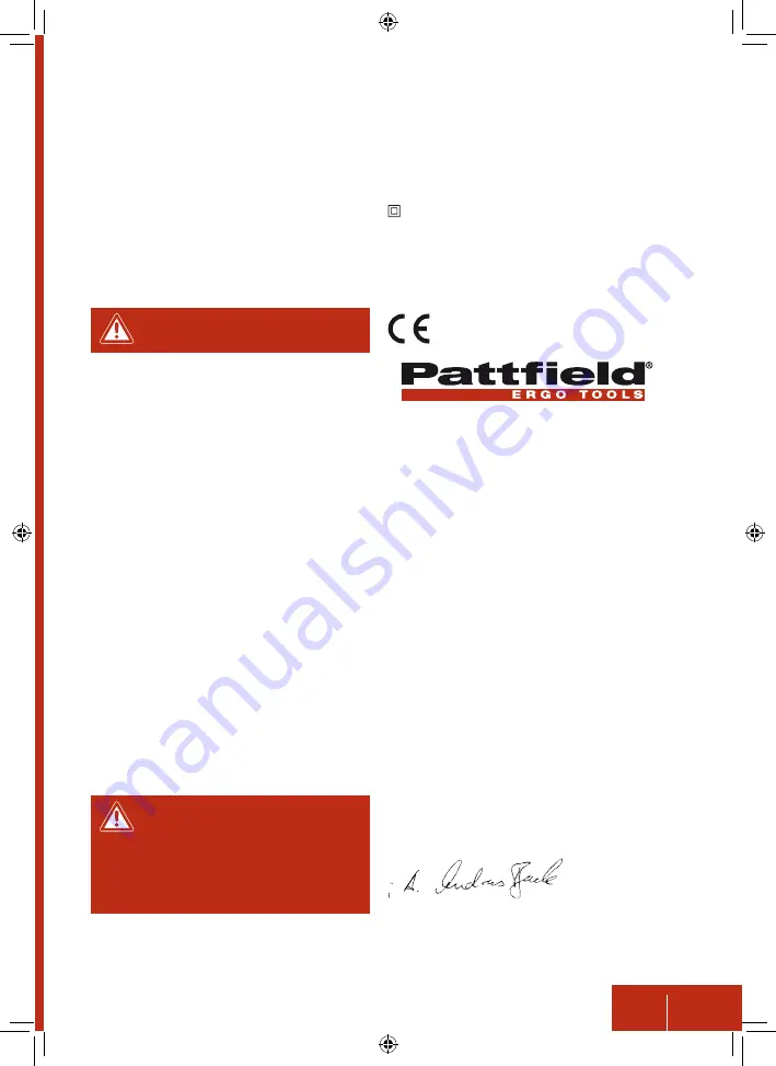 Pattfield Ergo Tools PA-2000HP Скачать руководство пользователя страница 63