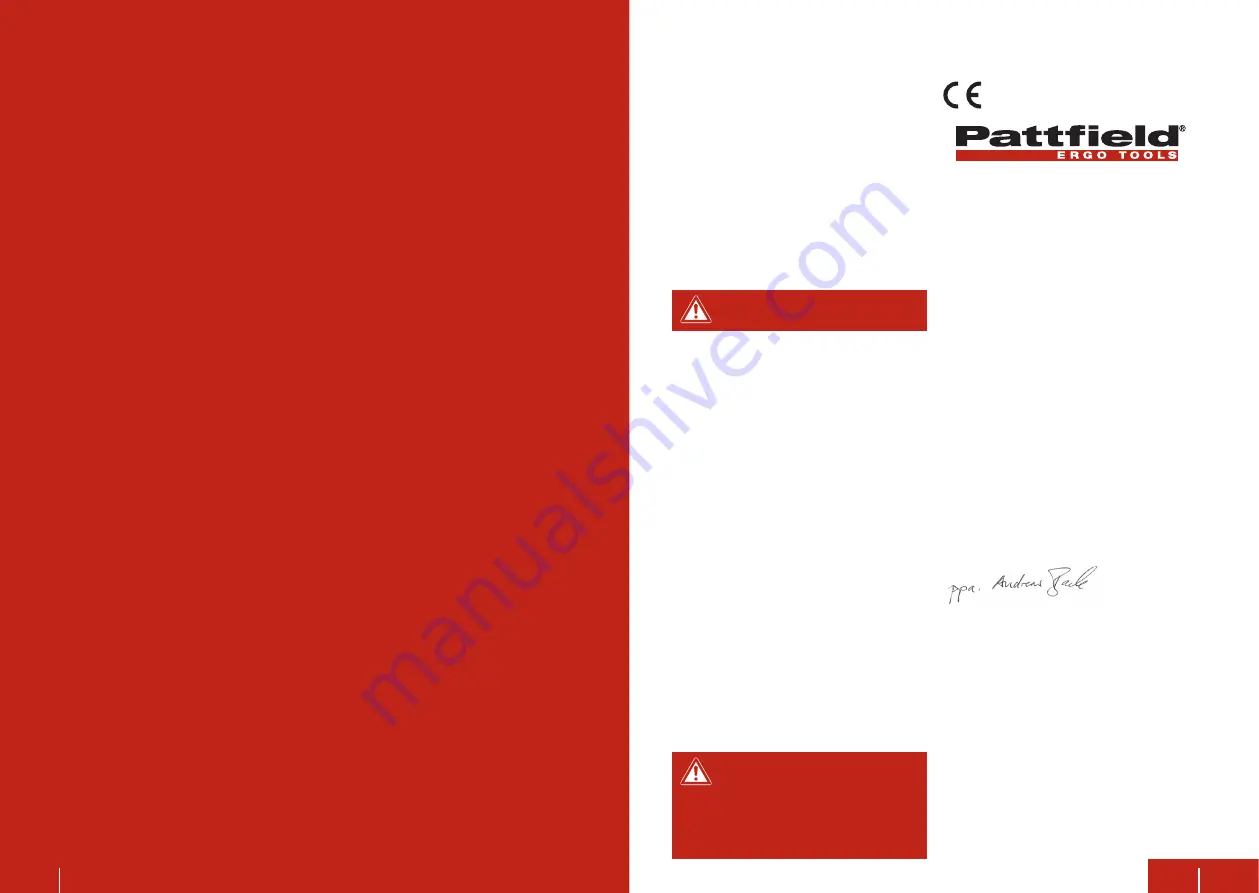 Pattfield Ergo Tools PA-900BS Скачать руководство пользователя страница 16