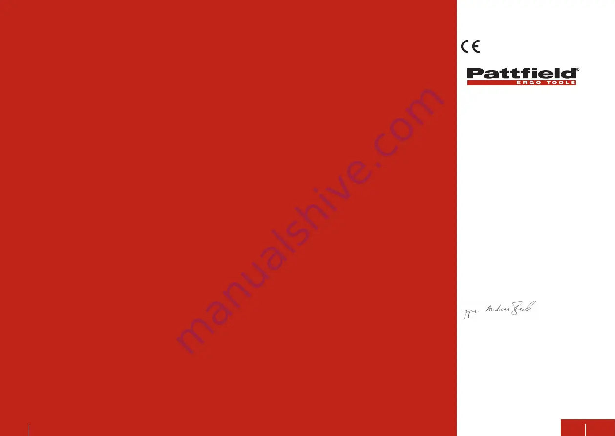 Pattfield Ergo Tools PE-800 TBM Original Instructions Manual Download Page 4