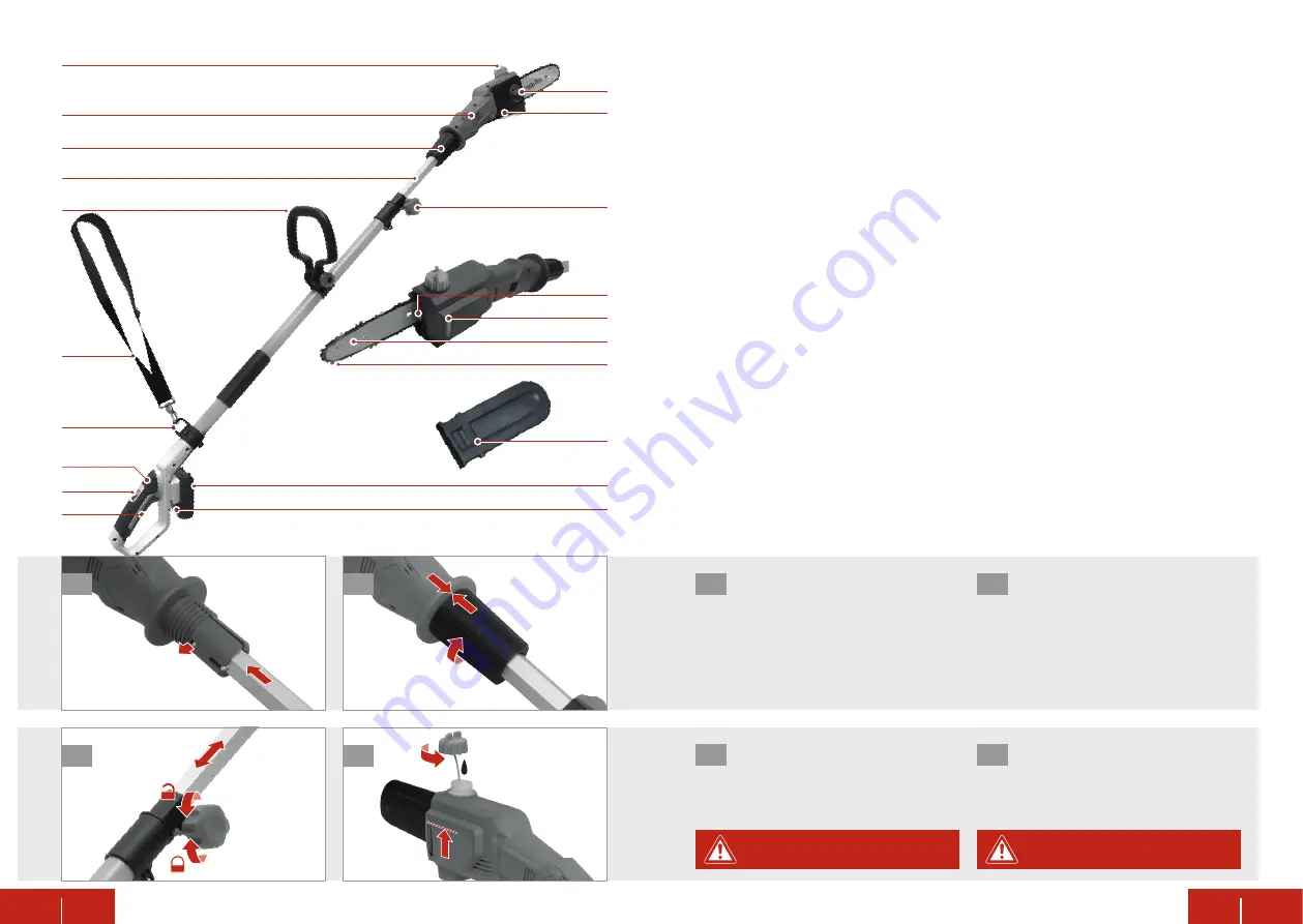 Pattfield Ergo Tools PE-AHE 20 Li Original Instructions Manual Download Page 73