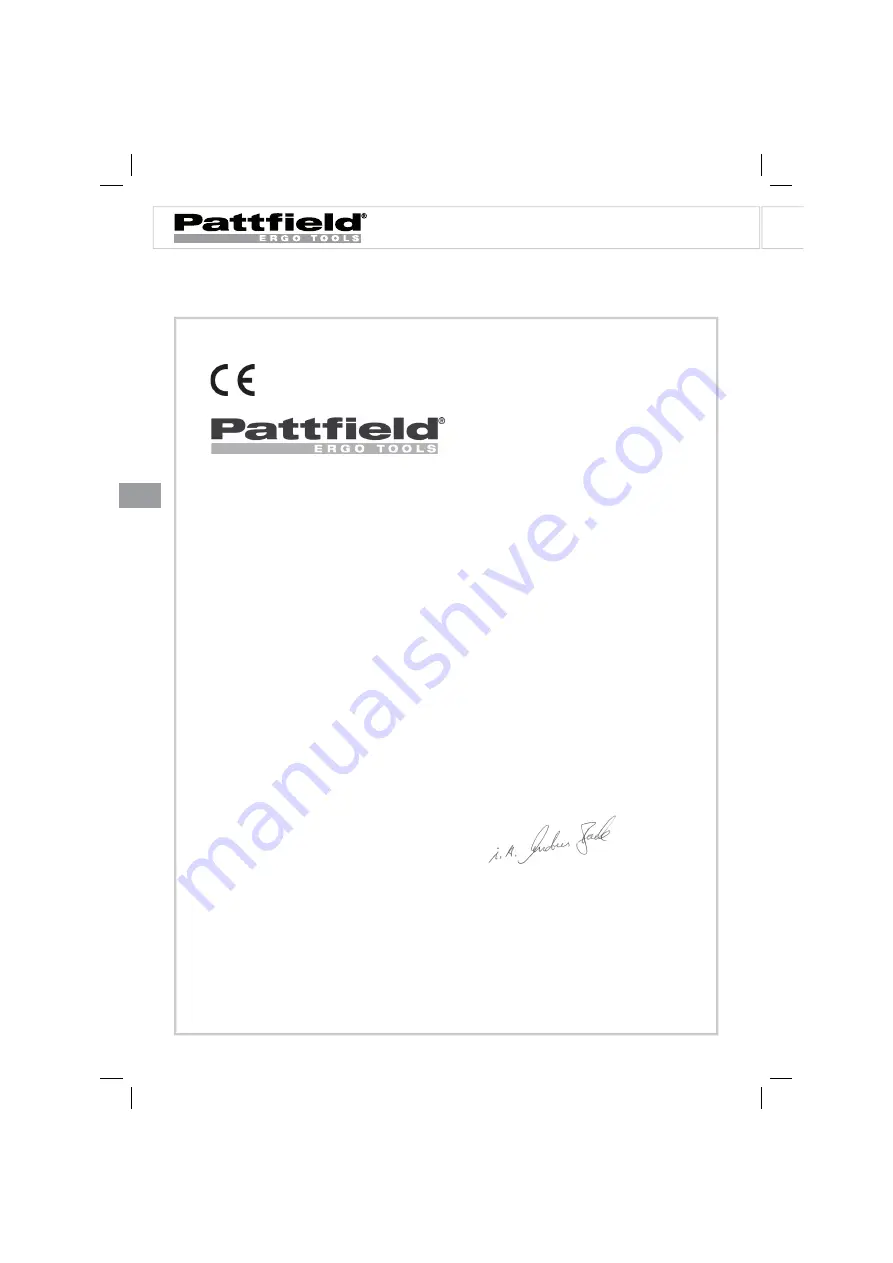Pattfield Ergo Tools PE-ARM 36 Li Скачать руководство пользователя страница 38
