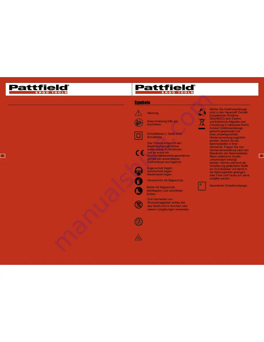 Pattfield PE-EHS 5560 Original Instructions Manual Download Page 13