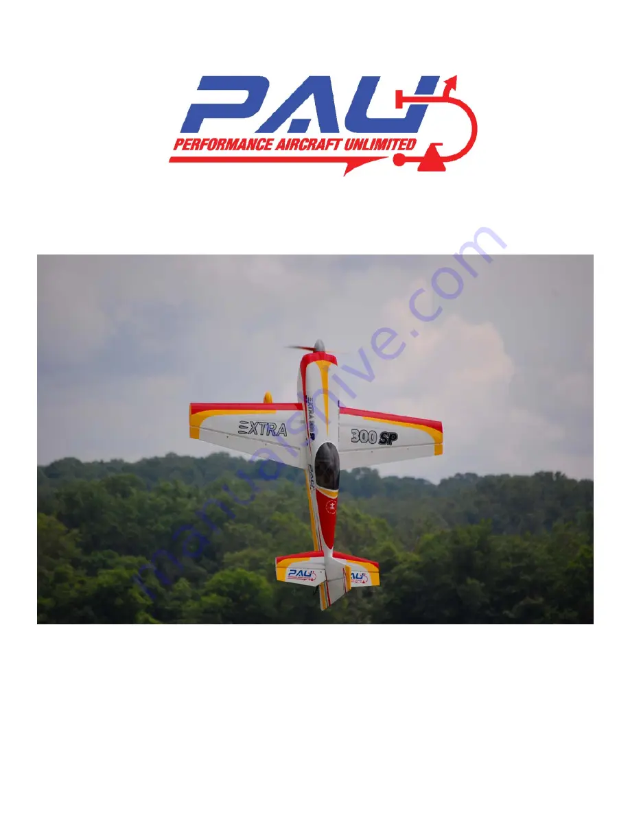 PAU 100cc Extra 300-SP ARF Instruction Manual Download Page 1