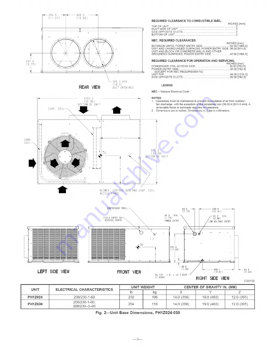 Payne PH1Z024 Installation Instructions Manual Download Page 3