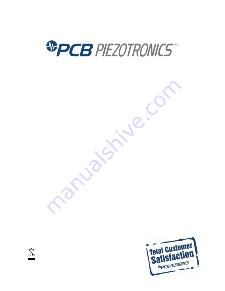 PCB Piezotronics 106B51 Installation And Operating Manual Download Page 1