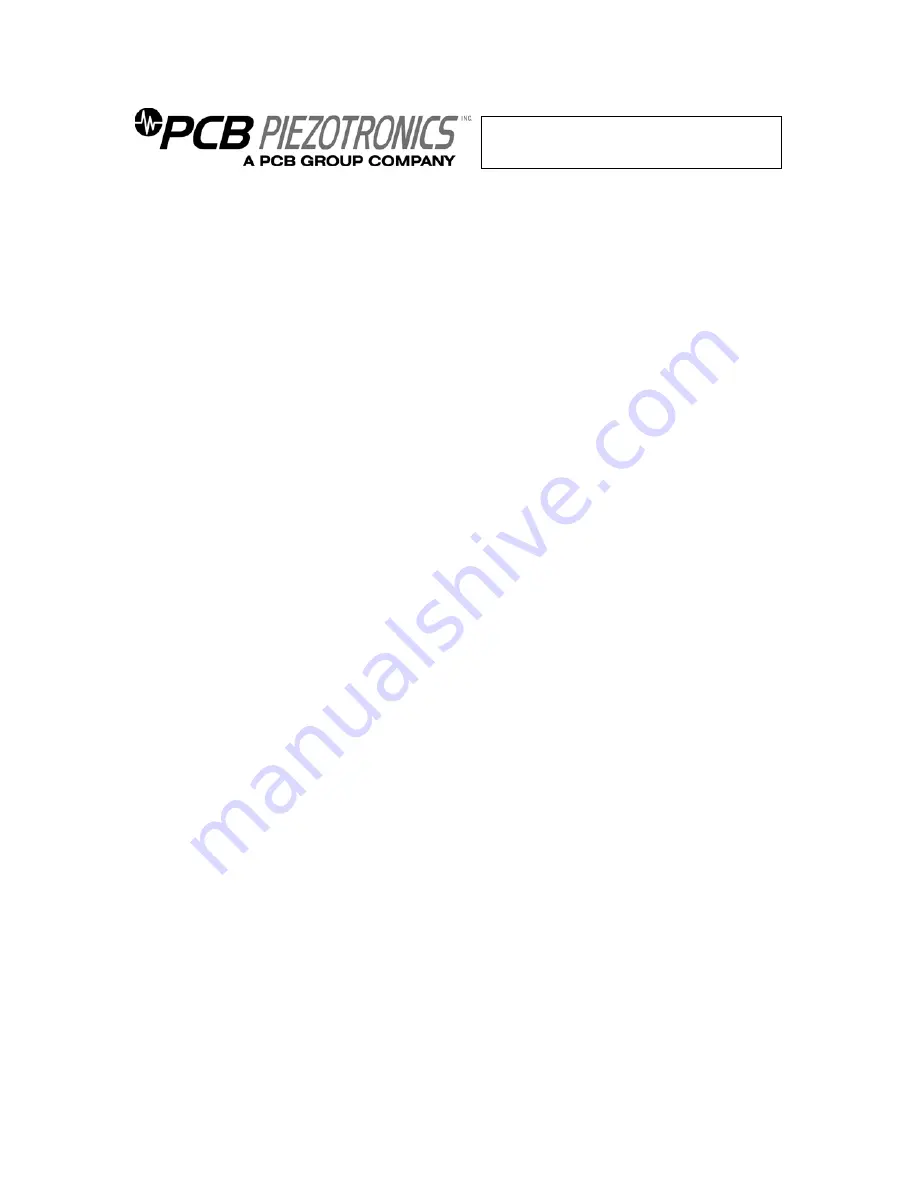 PCB Piezotronics 301A10 Installation And Operating Manual Download Page 2