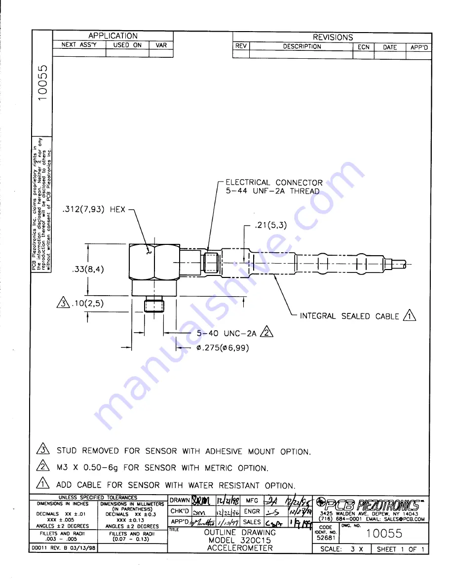 PCB Piezotronics 320C15 Скачать руководство пользователя страница 14