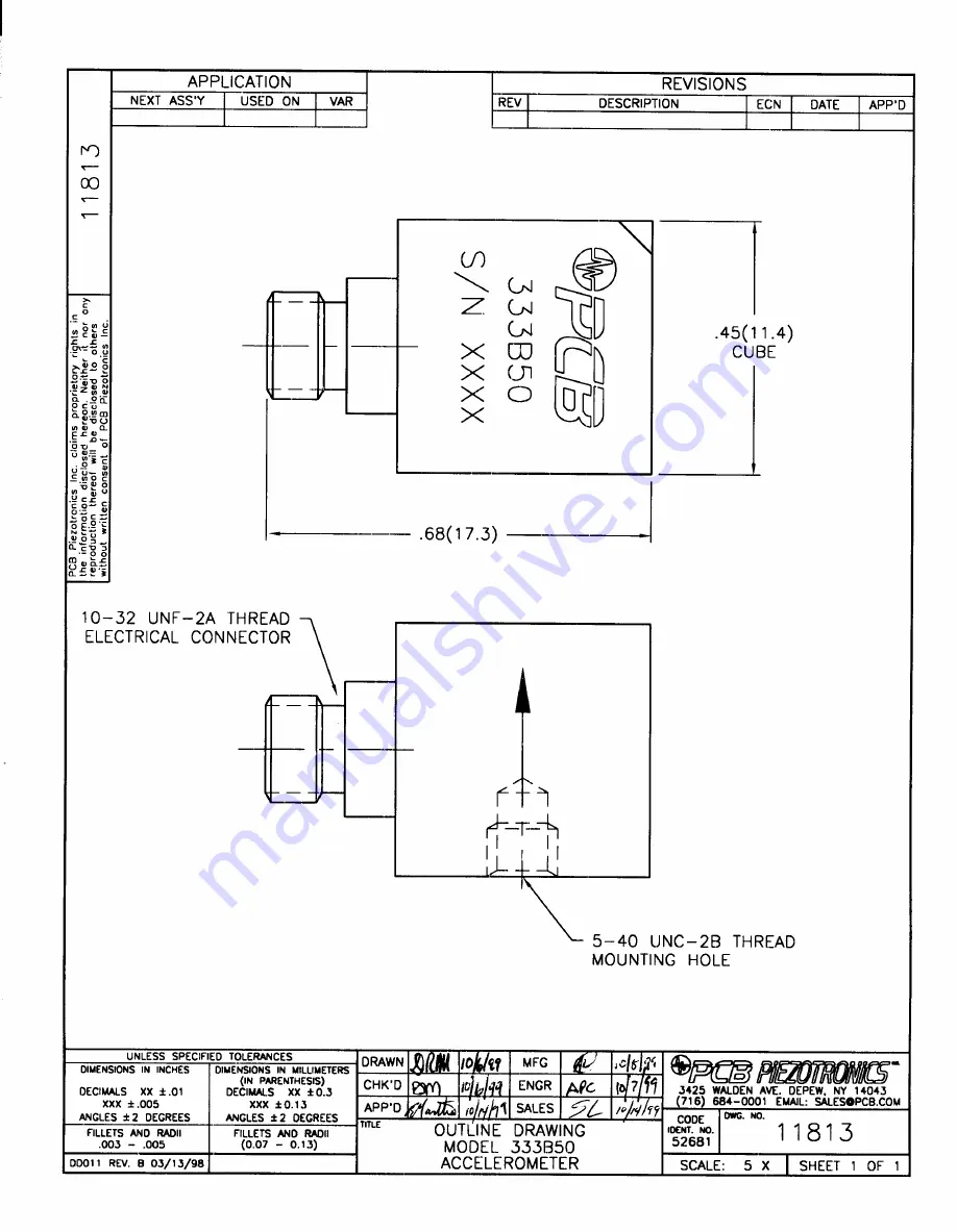 PCB Piezotronics 333B50 Installation And Operating Manual Download Page 14